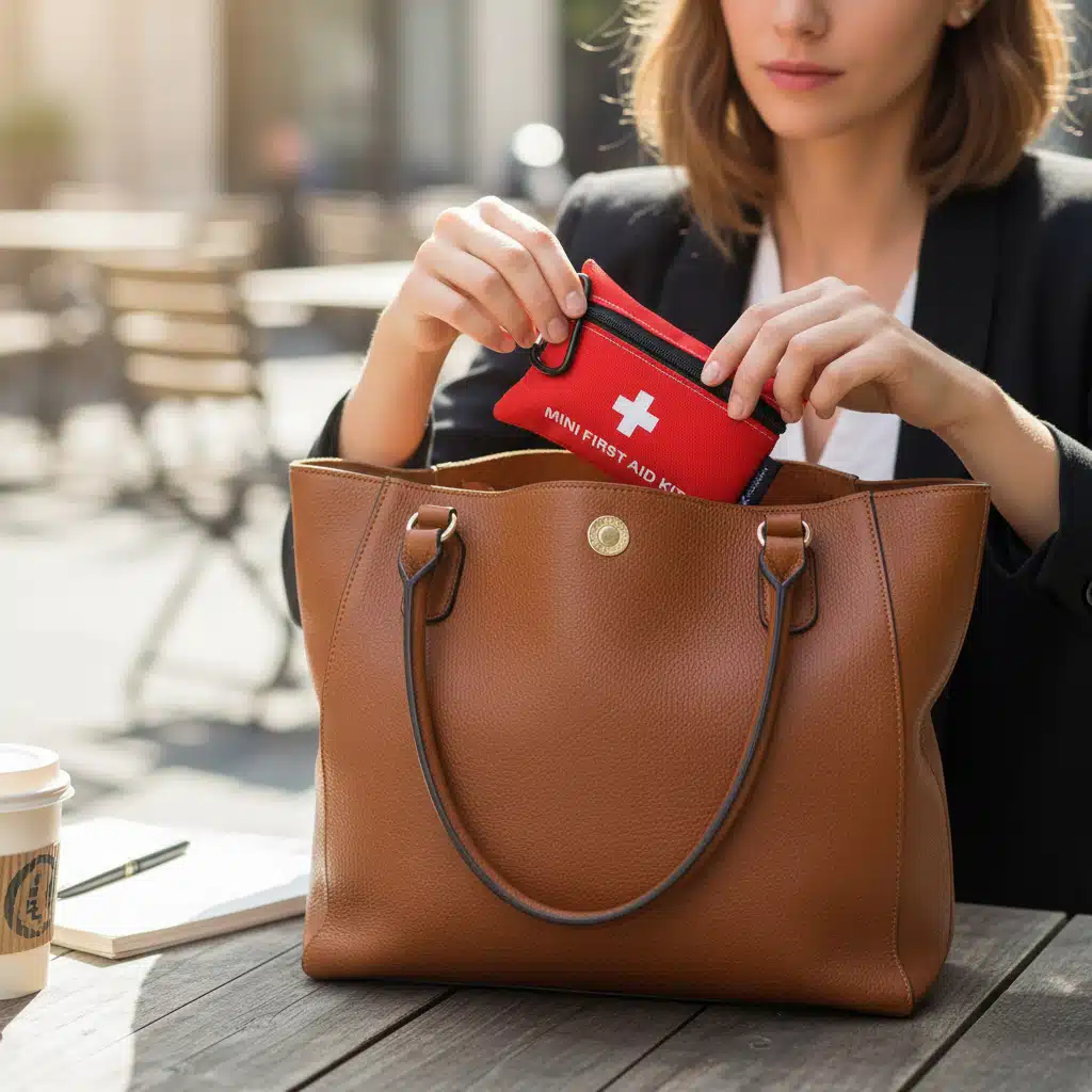 Lightning X Pocket-Sized Portable Mini First Aid Kit w/ Carabiner | LXFAK-MINI