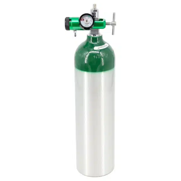 Lightning X Portable Aluminum Medical Oxygen Cylinder + Mini O2 Regulator