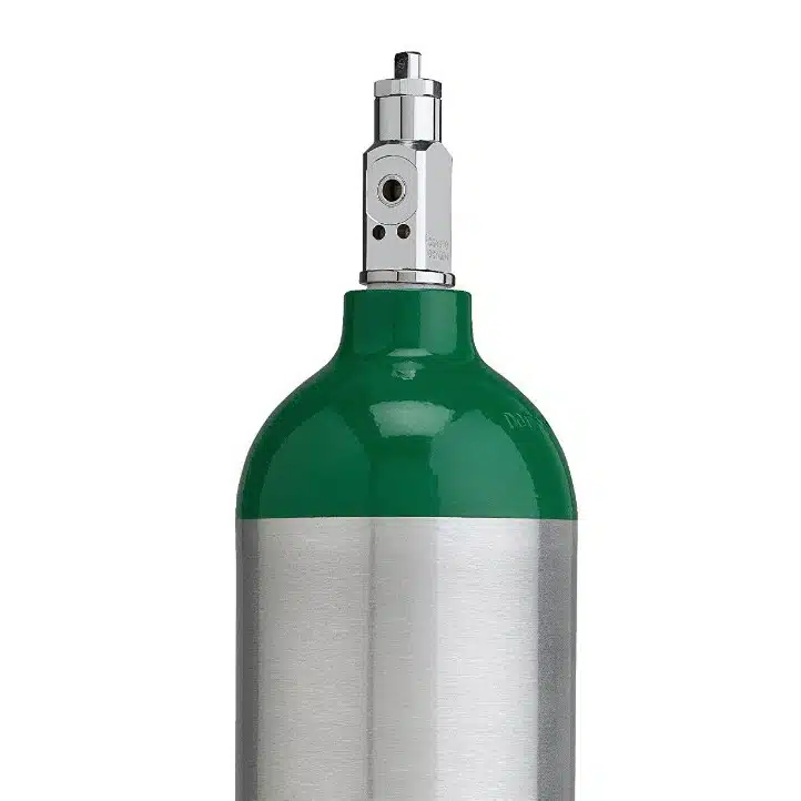 Lightning X Portable Aluminum Medical Oxygen Cylinder + Mini O2 Regulator