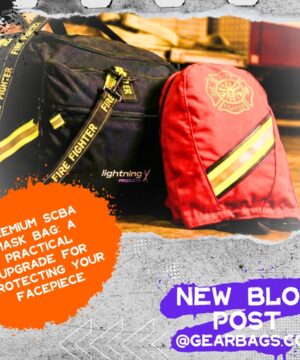 SCBA facepiece stored in FB30 LXFB30 mask bag to protect lens and seal