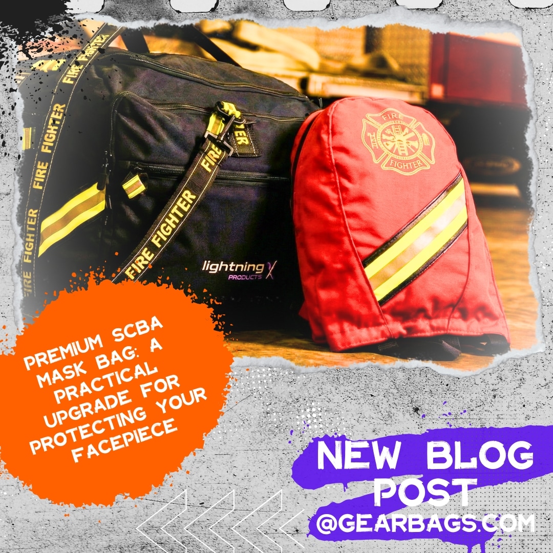 SCBA facepiece stored in FB30 LXFB30 mask bag to protect lens and seal