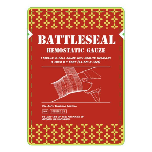 BattleSeal 3" x 48" Hemostatic Gauze Dressing Package