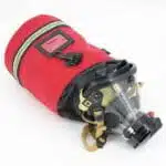 red scba mask bag with scott av3000 respirator