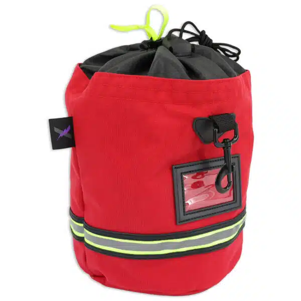 Red Fleece Lined Drawstring SCBA Mask Bag