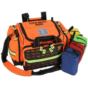 Lightning X LXMB35 Orange Modular Trauma Bag With Custom Embroidered Name