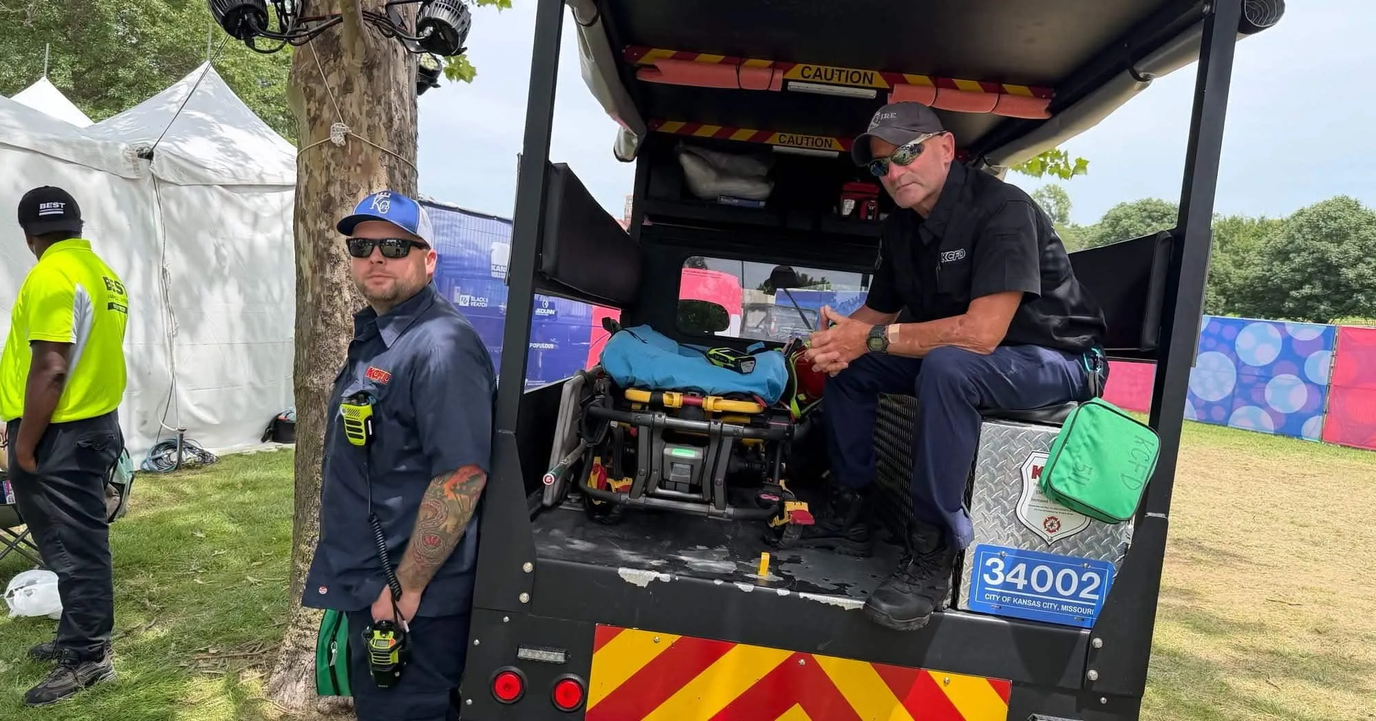 Kansas City Fire Department using Lightning X custom med pouches for the 2026 World Cup.