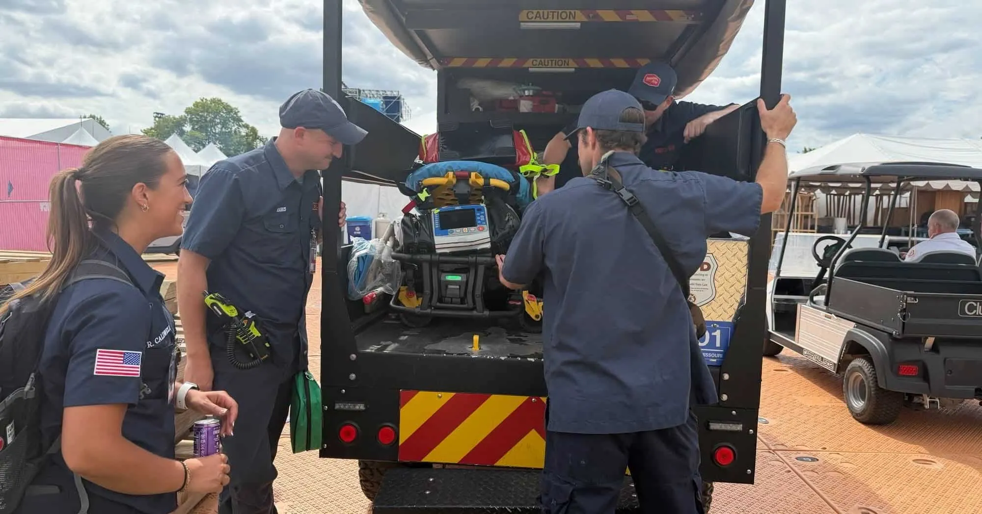 Kansas City Fire Department using Lightning X custom med pouches for the 2026 World Cup.