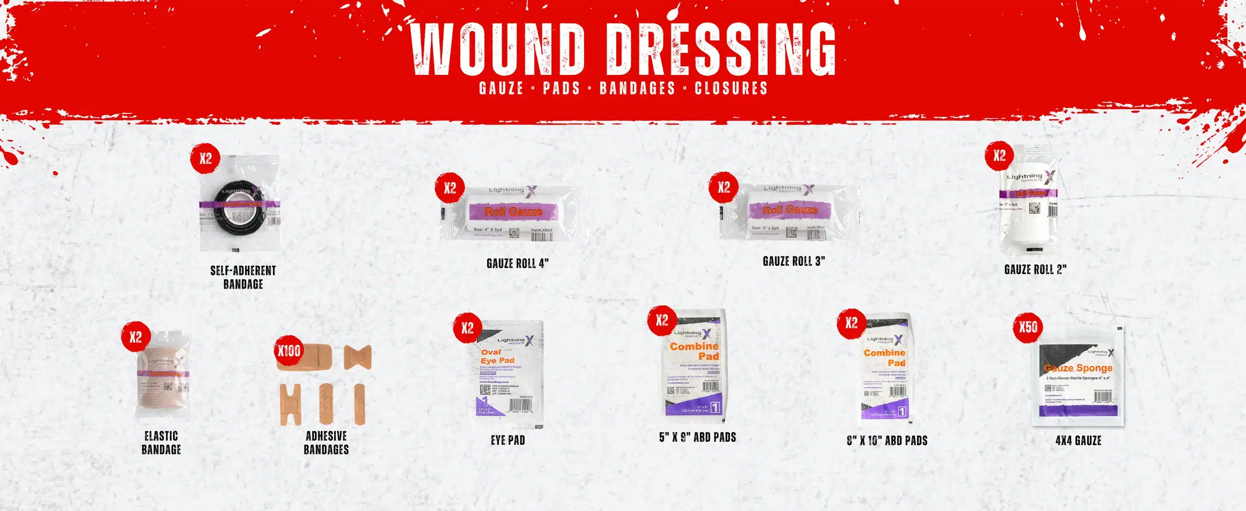mb25-ska-03a-wound-dressing Wound dressing supplies: gauze, pads, adhesive bandages and elastic wraps