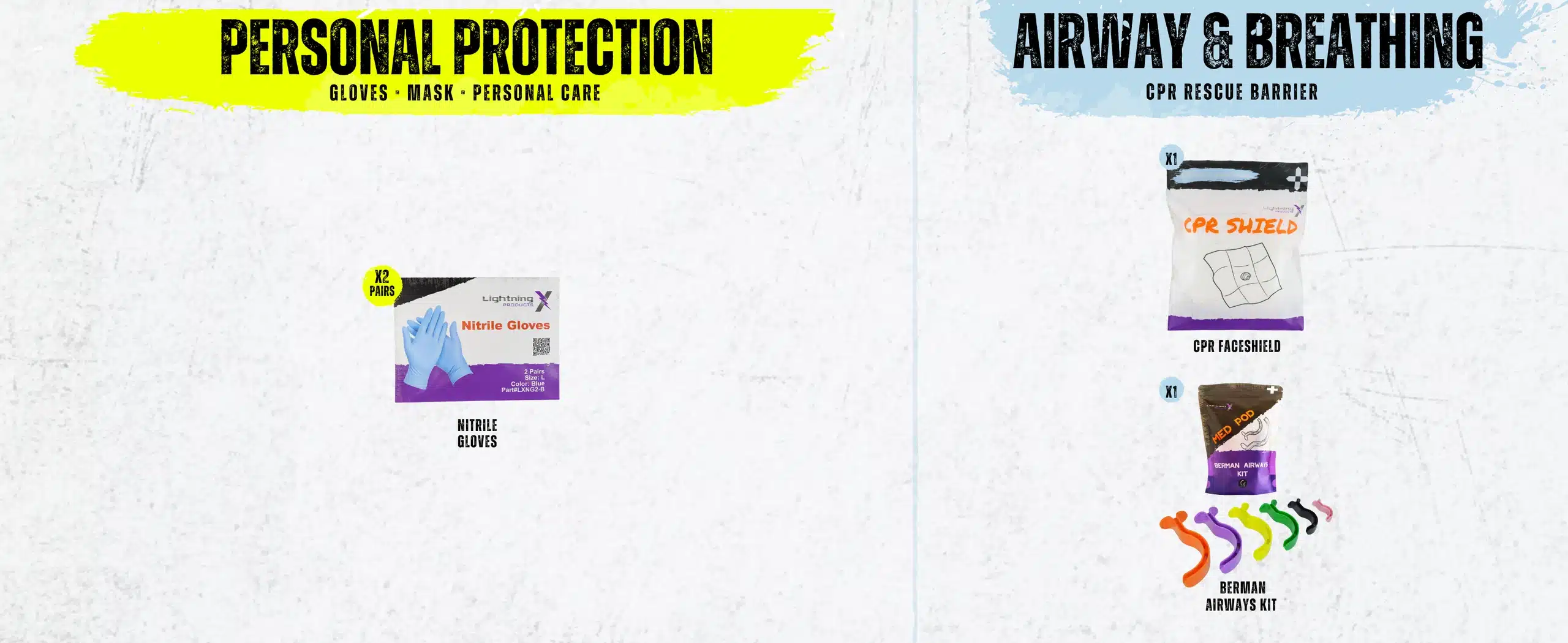 mb25-skb-03c-protection-airway-breathing Personal protection and airway supplies: nitrile gloves and CPR face shield